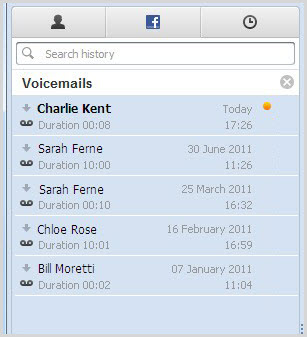 Voicemail messages list